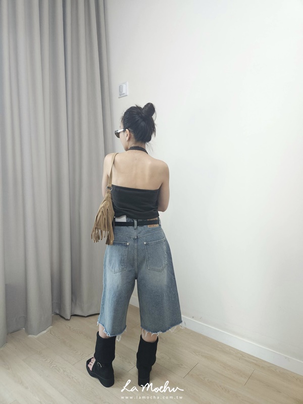 掛脖微羊毛美背背心